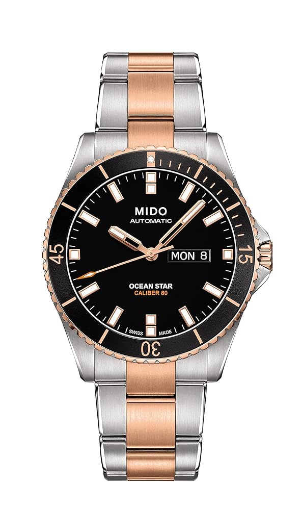 Mido Ocean Star 200 - Swiss Automatic Watch for Men - Black Dial - Case 42.5mm - M0264302205100