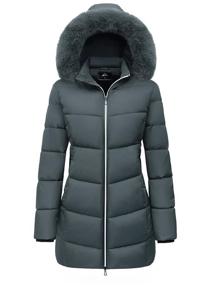 MOERDENG Women's Winter Windproof Warm Down Coats Waterproof Thicken Hooded fashions Puffer Jacket