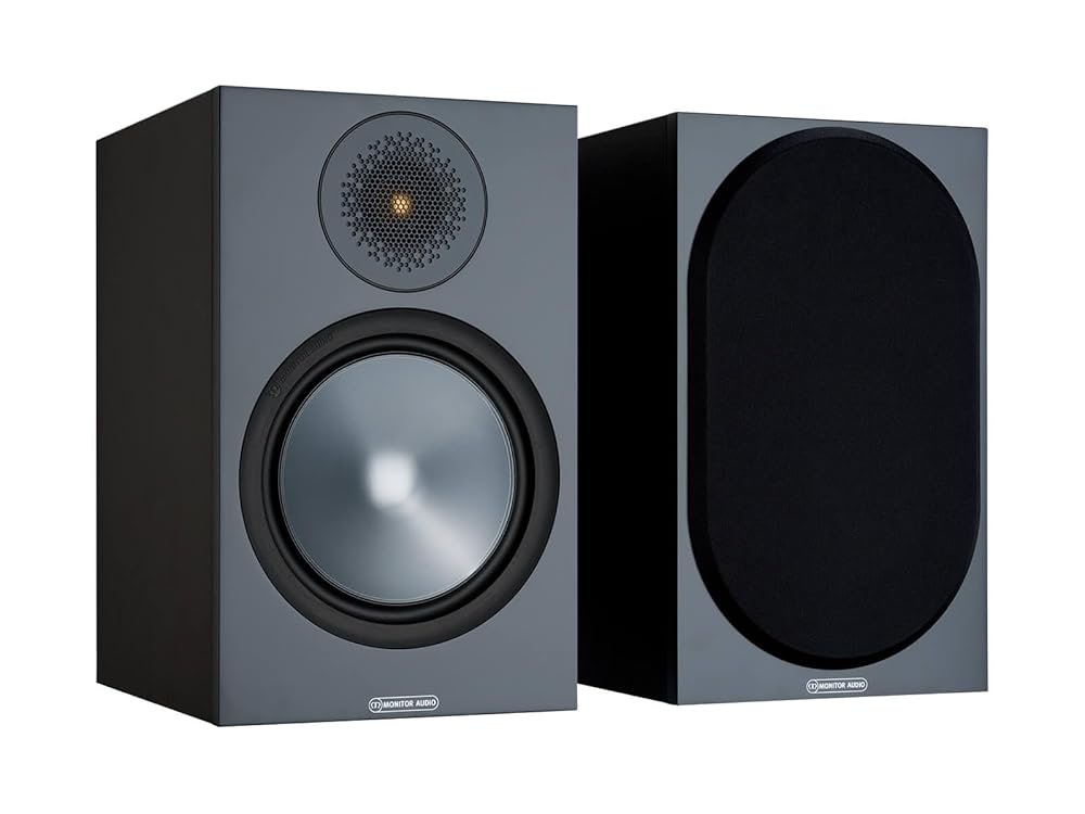 Monitor Audio Bronze100 Bookshelf Speakers in Walnut (Pair) Latest Generation