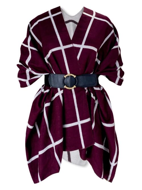 Moss Rose Women's Shawl Wrap Poncho Ruana Cape Open Front Cardigan Shawls for Fall Winter