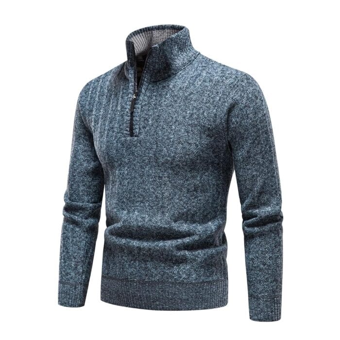 Mylldey Quarter Zip Sweater Men's Pullover Sweaters Knit Long Sleeve Sweater Mens