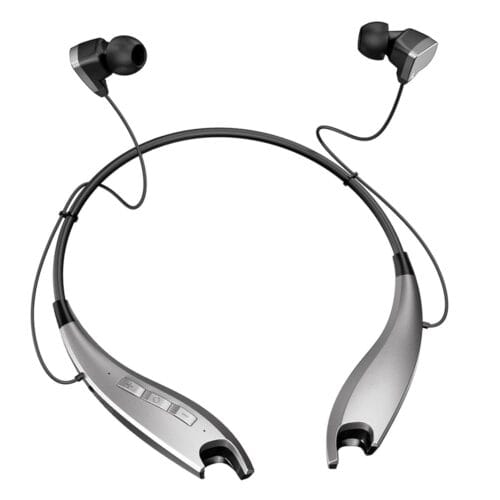 Neckband Headphones, Around The Neck Bluetooth Headphones w/Noise Cancelling Microphone, Bluetooth Headset w/ 22hrs Playtime, Neck Earphones Stereo Bass, for Music, Conference,...