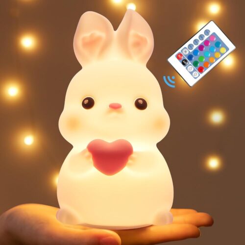 Night Light for Kids-GIFTS PACKAGE, 16 Colors+6 Brightness Kids Night Light for Baby Nursery, Remote Cute Night Light for Girls Night Light, Rechargeable Safe Nightlight for...