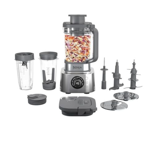 Ninja Blender and Food Processor Combo, Foodi Power Blenders For-Kitchen and Personal Size, Smoothie Maker, 6 Functions for-Bowls, Spreads, Shakes, 72-oz. Glass Pitcher and...