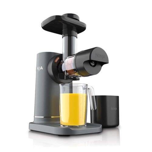 Ninja JC151 NeverClog Cold Press Juicer, Powerful Slow Juicer with Total Pulp Control, Countertop, Electric, 2 Pulp Functions, Dishwasher Safe, 2nd Generation, Charcoal
