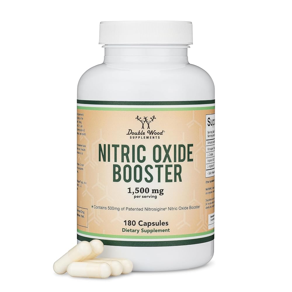 Nitric Oxide Supplement (Stim Free Pre Workout) - Nitric Oxide Booster with Nitrosigine, L Arginine, and L Citrulline (Clinically Studied to Boost No2 Nitric Oxide Flow) 180...