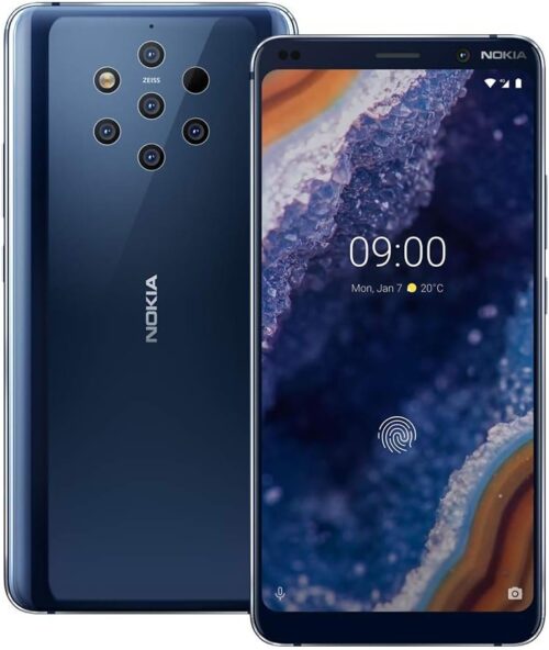 Nokia 9 Pureview 128GB GSM Unlocked Android Phone w/ 5X 12MP Cameras - Midnight Blue