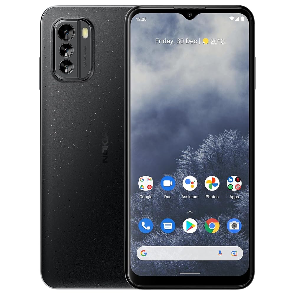 Nokia G60 5G | Android 12 | Dual SIM | Unlocked Smartphone | 6/128GB | 6.58-Inch Screen | 50MP Triple Camera | Pure Black