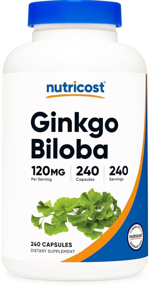 Nutricost Ginkgo Biloba 120mg, 240 Capsules - Extra Strength Ginkgo Biloba Extract - Gluten Free & Non-GMO