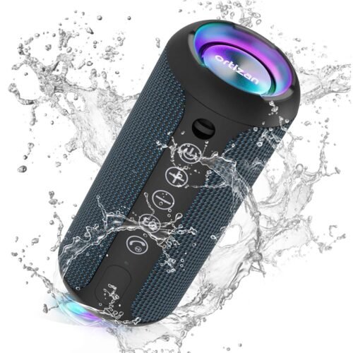 Ortizan Portable Bluetooth Speaker, IPX7 Waterproof Wireless Speaker with 24W Loud Stereo Sound, Outdoor Speakers with Bluetooth 5.0, 30H Playtime,66ft Bluetooth Range,TWS...