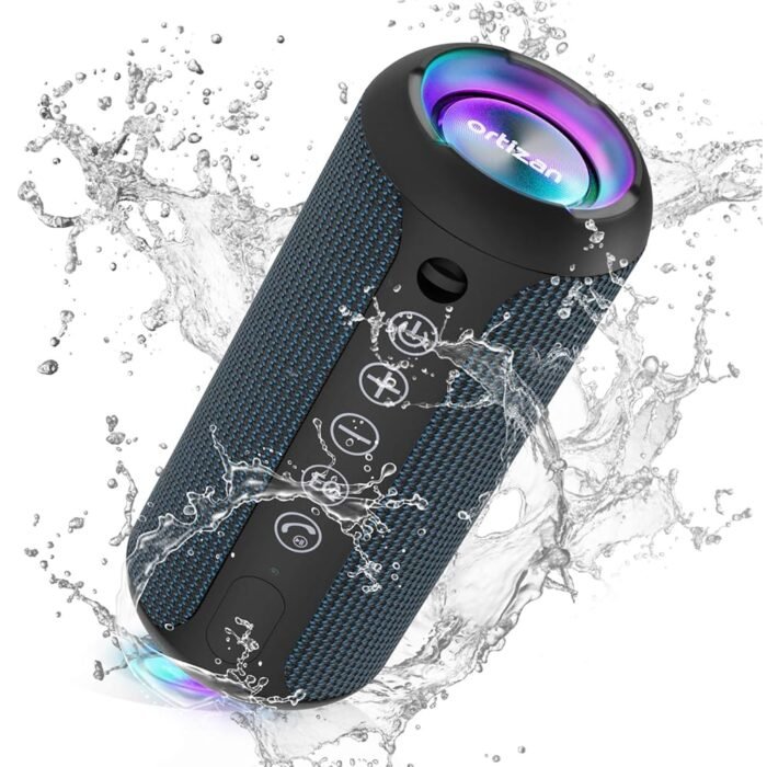 Ortizan Portable Bluetooth Speaker, IPX7 Waterproof Wireless Speaker with 24W Loud Stereo Sound, Outdoor Speakers with Bluetooth 5.0, 30H Playtime,66ft Bluetooth Range,TWS...