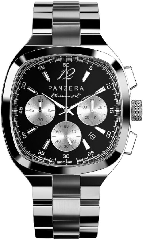 Panzera Classivo 43C Stainless Steel Luxury Watch for Men - Analog Luxury Time Piece - Automatic Wrist Watches for Men - Designed & Assembled in Australia