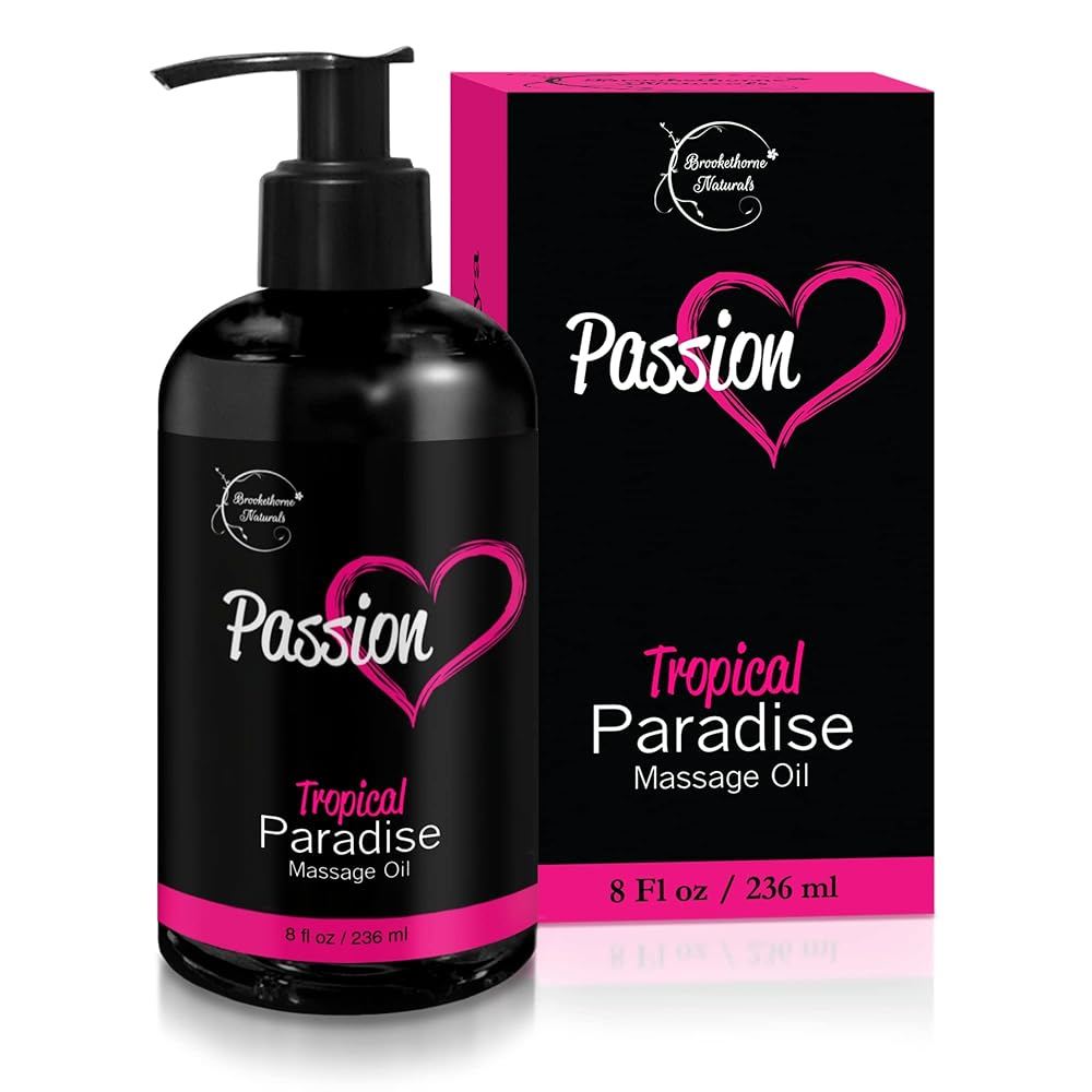 Passion Sensual Massage Oil for Couples | 100% Natural Body Massage Oil for Date Night with Jojoba Oil | Relaxing Massage Oil for Massage Therapy | Perfect Glide & Smooth Skin,…