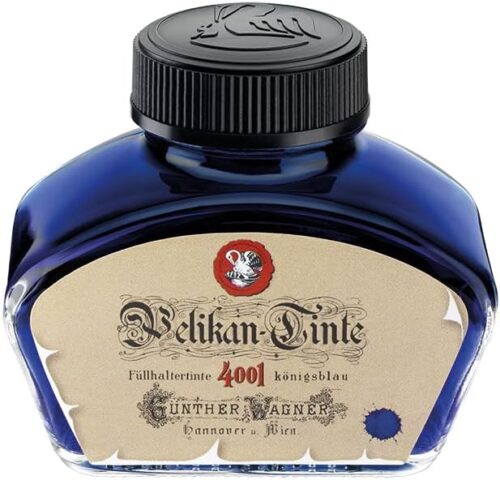 Pelikan 4001 Historical Bottled Ink for Fountain Pens, Royal Blue, 62.5ml, 1 Each (340299)