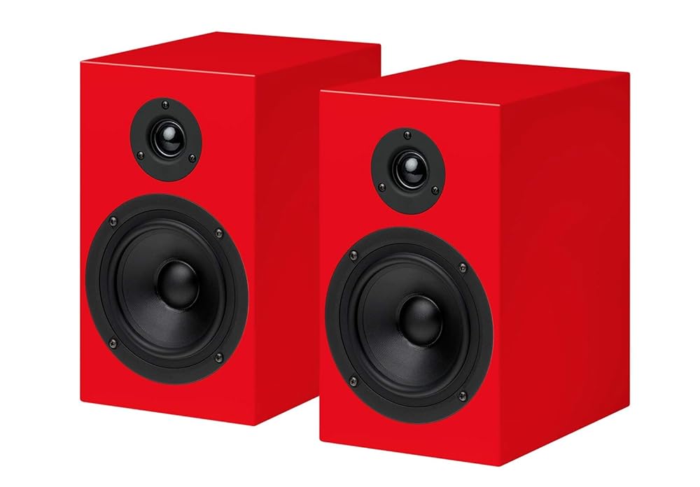 Pro-Ject Audio – Speaker Box 5-2-Way Monitor Speaker – Red (Pair)