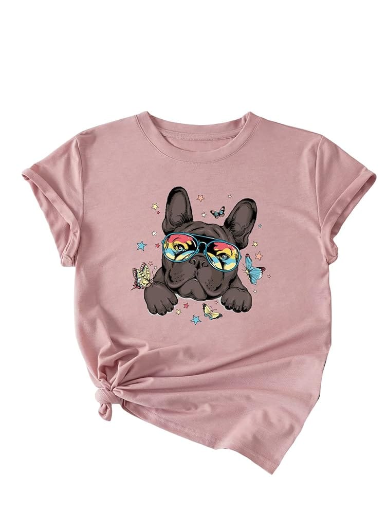 SOLY HUX Women’s Cute Graphic Tees Cartoon Casual Summer Tops Short Sleeve T Shirts