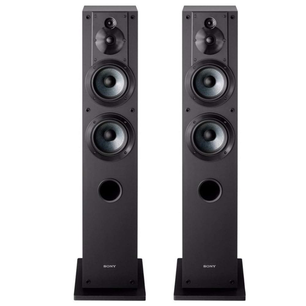 Sony SS-CS3 3-Way 4-Driver Floor-Standing Speaker – Pair (Black)