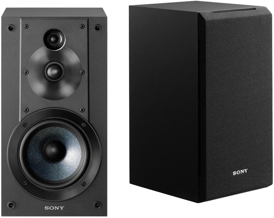 Sony SSCS5 3-Way 3-Driver Bookshelf Speaker System (Pair) – Black