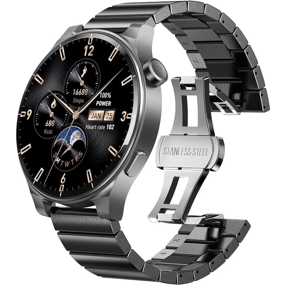 TOZO AMOLED S5 Smart Watch (Answer/Make Calls), 1.43’’ Smartwatch for Men Women 100+ Sport Modes Fitness Watch with Blood Oxygen/Sleep/Heart Rate Monitor, IP68 Waterproof,…