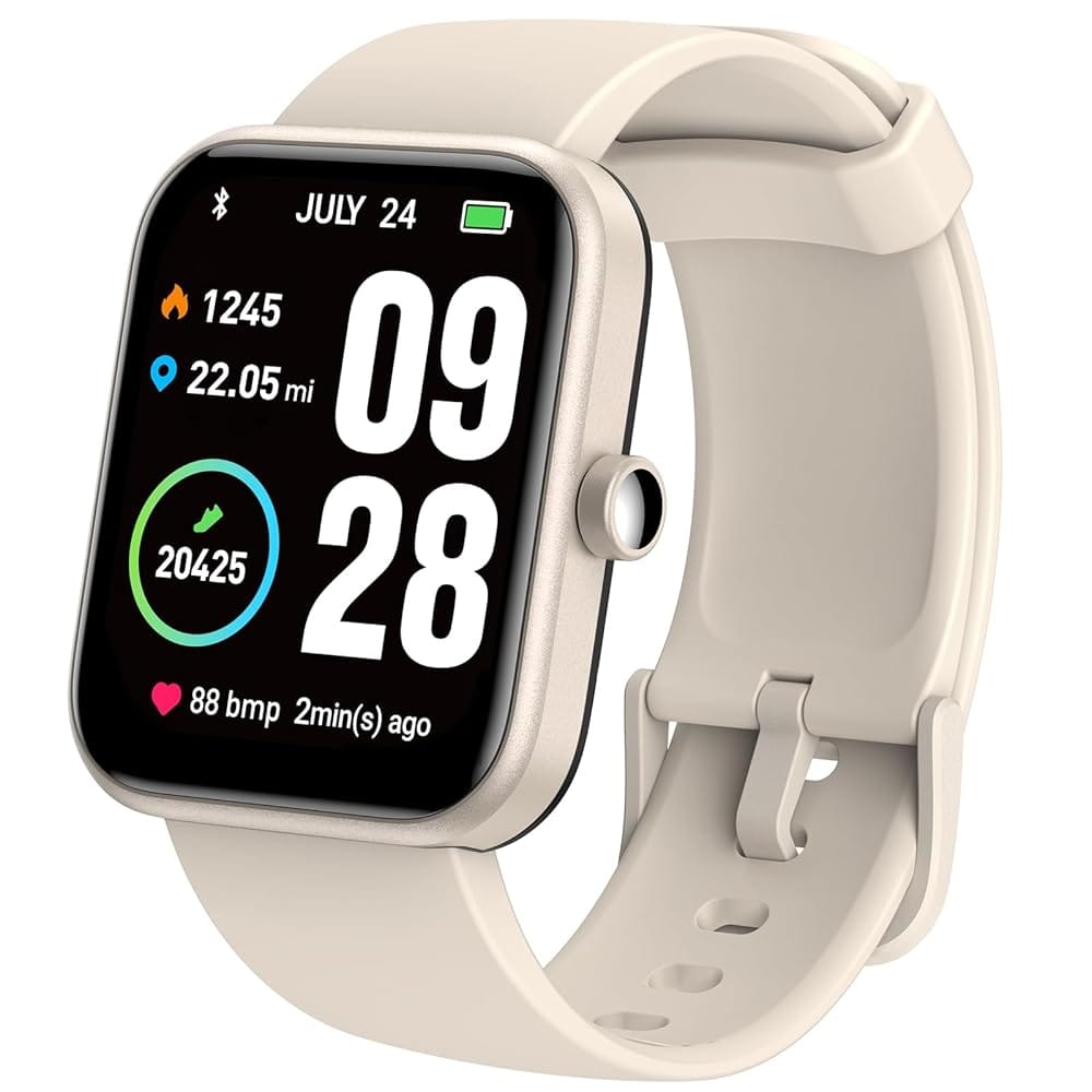 TOZO S2 44mm Smart Watch Alexa Built-in Fitness Tracker with Heart Rate and Blood Oxygen Monitor, Sleep Monitor 5ATM Waterproof HD Touchscreen for Men Women Compatible with…