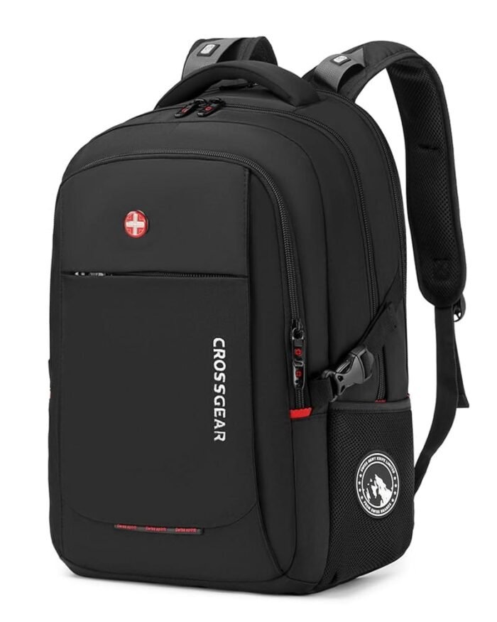 Travel Laptop Backpack Commuter Backpack Classic Backpack Water Resistant with USB Charging Hole Computer Bag Daypack for Men Women Work Daily Life,Black