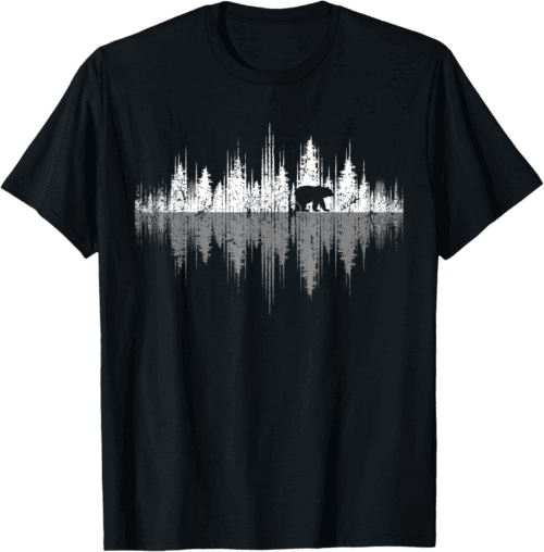 Trees Reflection Wildlife Nature Animal Bear Outdoor Forest T-Shirt