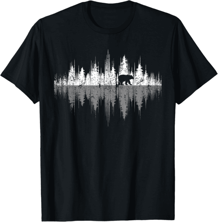Trees Reflection Wildlife Nature Animal Bear Outdoor Forest T-Shirt