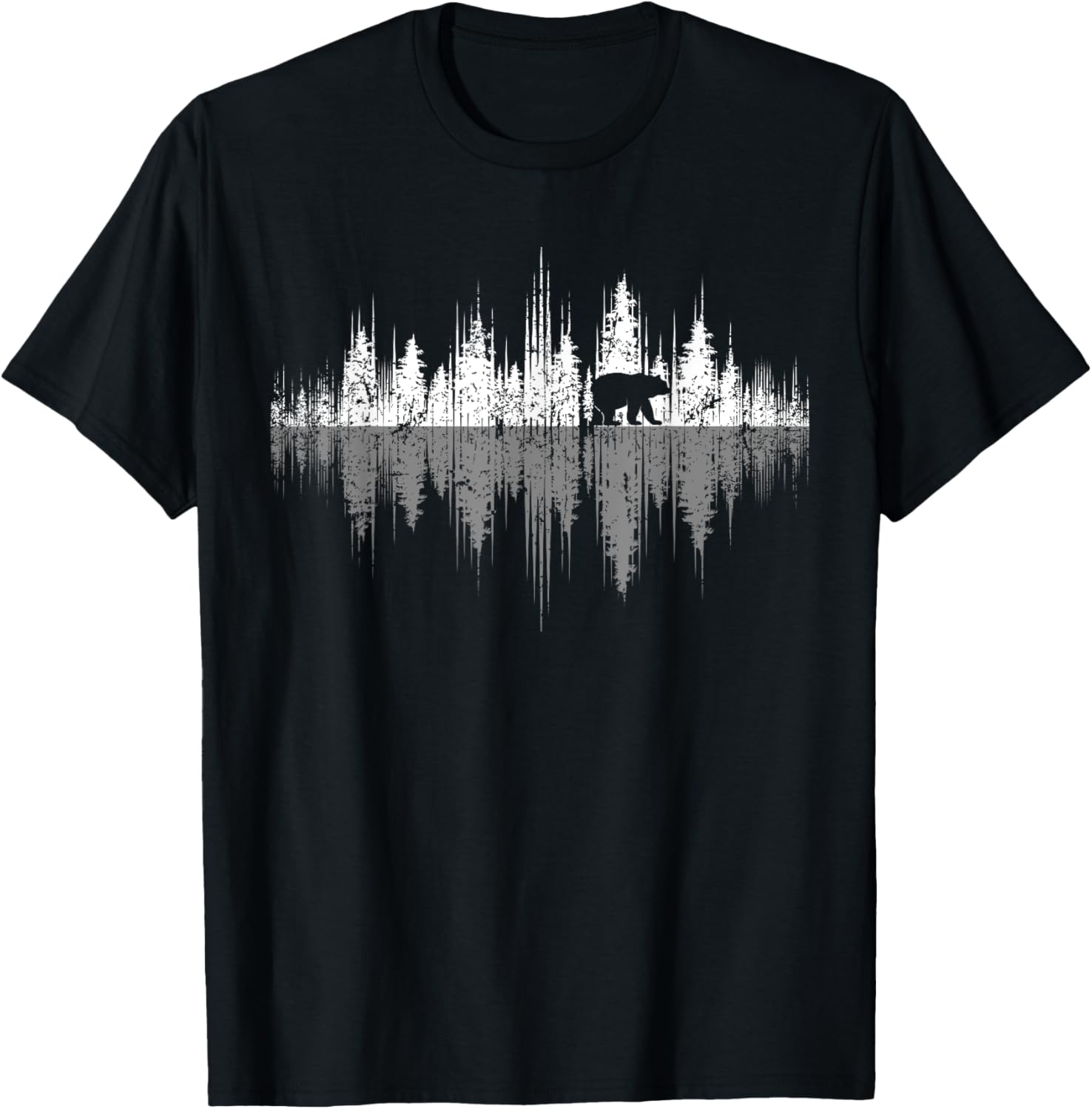 Trees Reflection Wildlife Nature Animal Bear Outdoor Forest T-Shirt