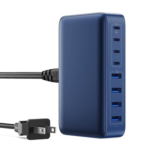 USB C Charger 200W USB C Charger Block,Upgraded GaN III 8-Port Fast Charging Station Hub,PD 65W Laptop Charger Adapter Compatible with MacBook Pro/Air,DELL,Steam Deck,iPhone...