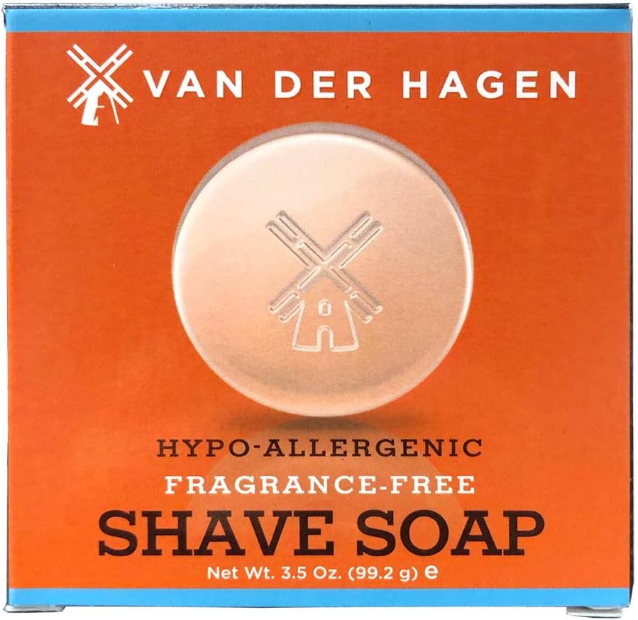 Van Der Hagen Men’s Luxury Fragrance Free Shave Soap (Pack of 1)