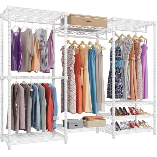VIPEK V5 Portable Closet Wardrobe Heavy Duty Clothes Rack Freestanding Metal Clothing Rack, White