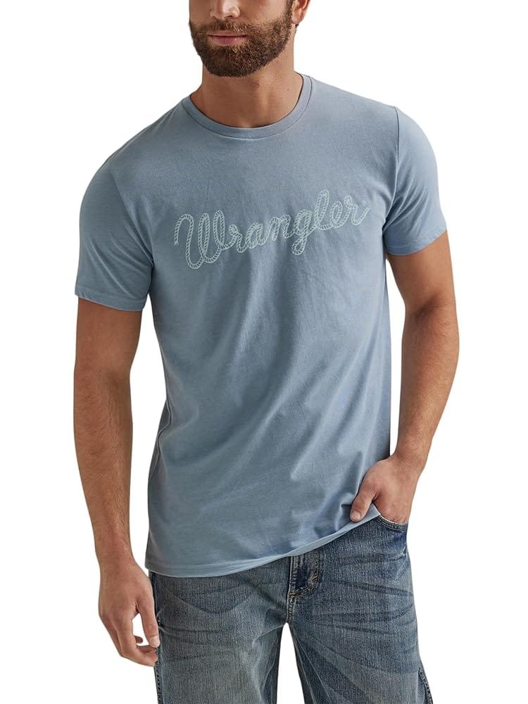 Wrangler Men’s Western Crew Neck Short Sleeve Tee Shirt