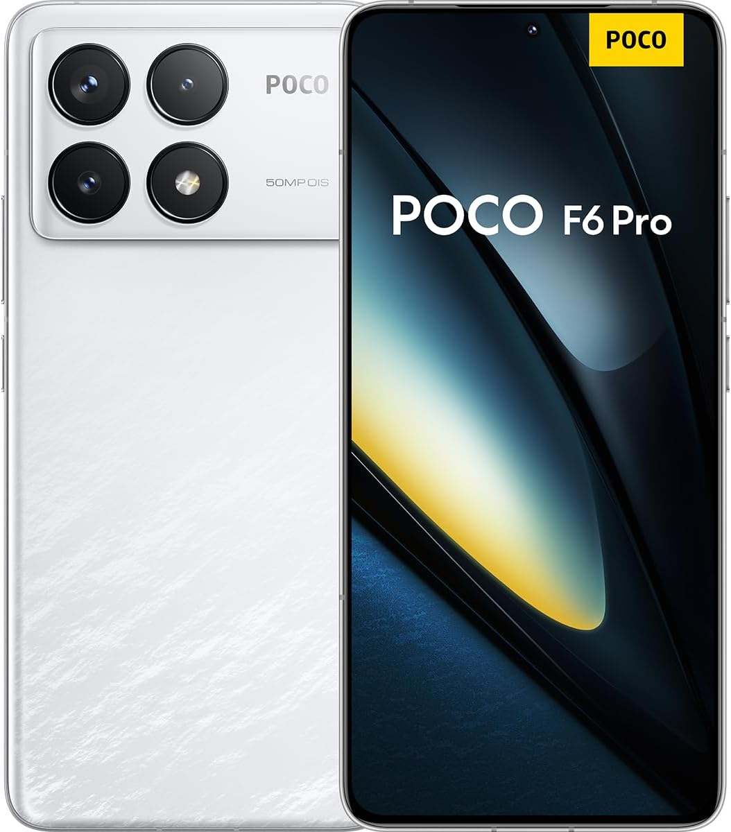 Xiaomi Poco F6 Pro 5G (512GB + 12GB) Global Version Unlocked 6.67″ 120Hz 50Mp Triple Camera (for Tmobile Mint Tello & Global) (White)