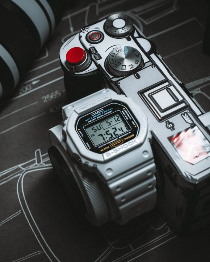 A close up of a watch on a table