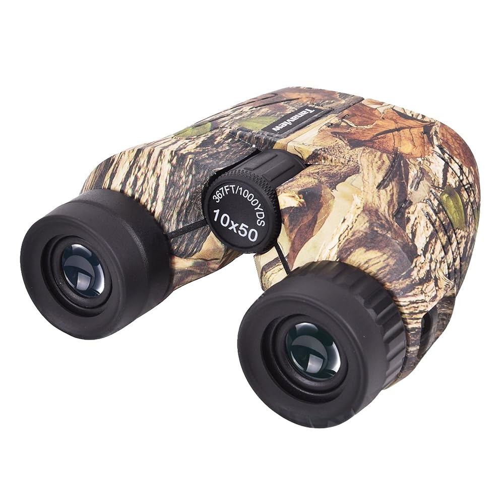 10×50 Compact Binoculars for Adults – Long Distance, High Powered Binoculars with Travel Case – Lightweight, Large Eyepiece, Water & Fog Proof – Hunting, Bird Watching, Cruise