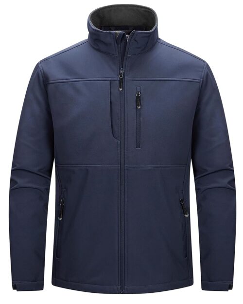 33,000ft Men's Lightweight Softshell Jacket Warm Fleece Lined Windbreaker Waterproof Soft Shell for Outdoor Hiking
