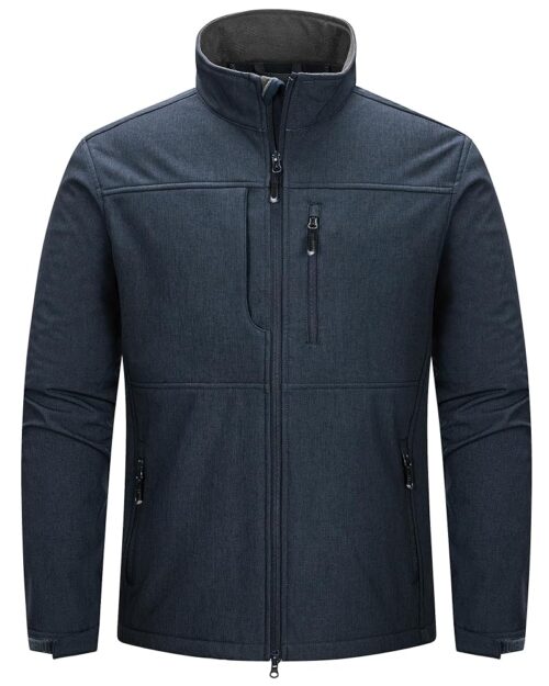 33,000ft Men's Lightweight Softshell Jacket Warm Fleece Lined Windbreaker Waterproof Soft Shell for Outdoor Hiking