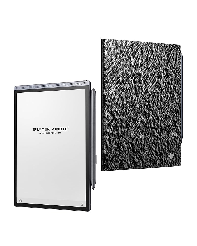 AINOTE Air 2 E Ink Tablet, Protective Case for iFLYTEK Paper Tablet 8.2″, Note Taking & E Paper Tablet for Adults, Premium PU Leather, Slim& Lightweight