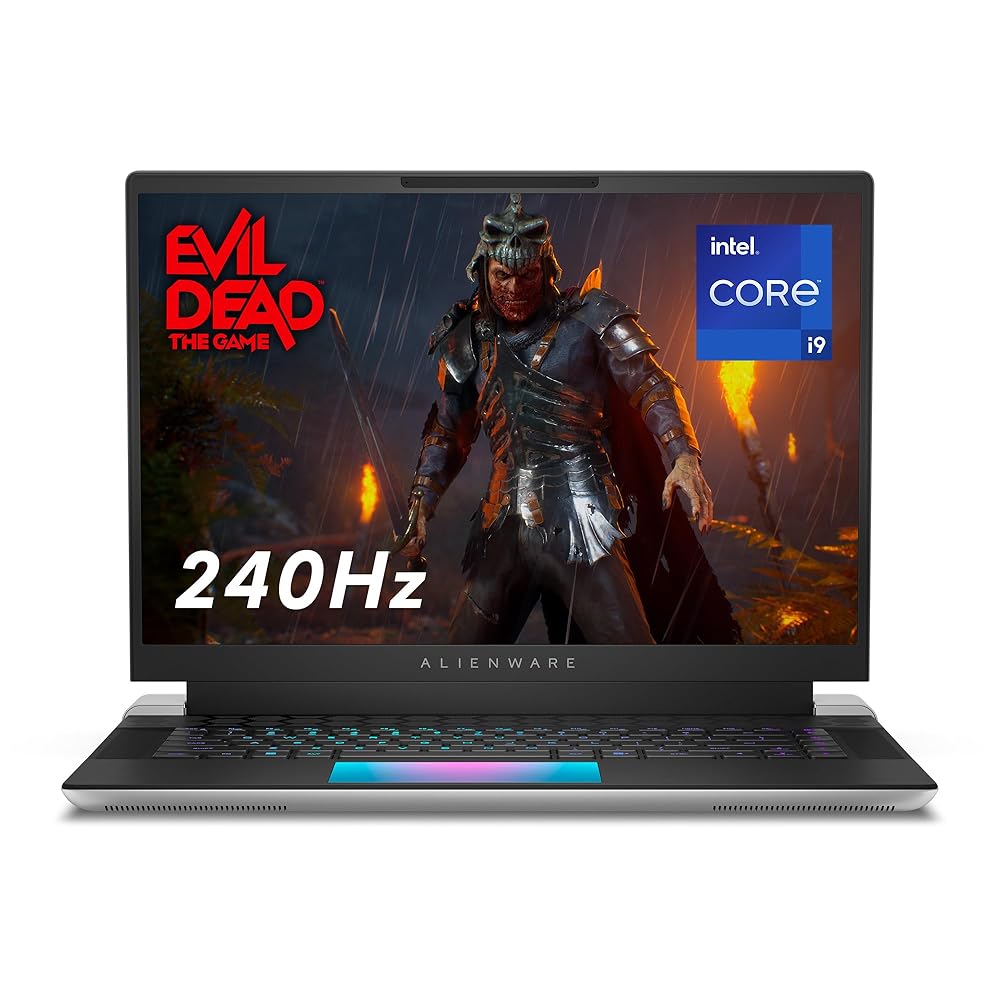 Alienware X16 R1 Gaming Laptop – 16-inch QHD+ 240Hz Display, Intel Core i9-13900HK, 32GB LPDDR5 RAM, 1TB SSD, NVIDIA GeForce RTX 4080 12GB GDDR6, Windows 11 Home – Lunar Silver