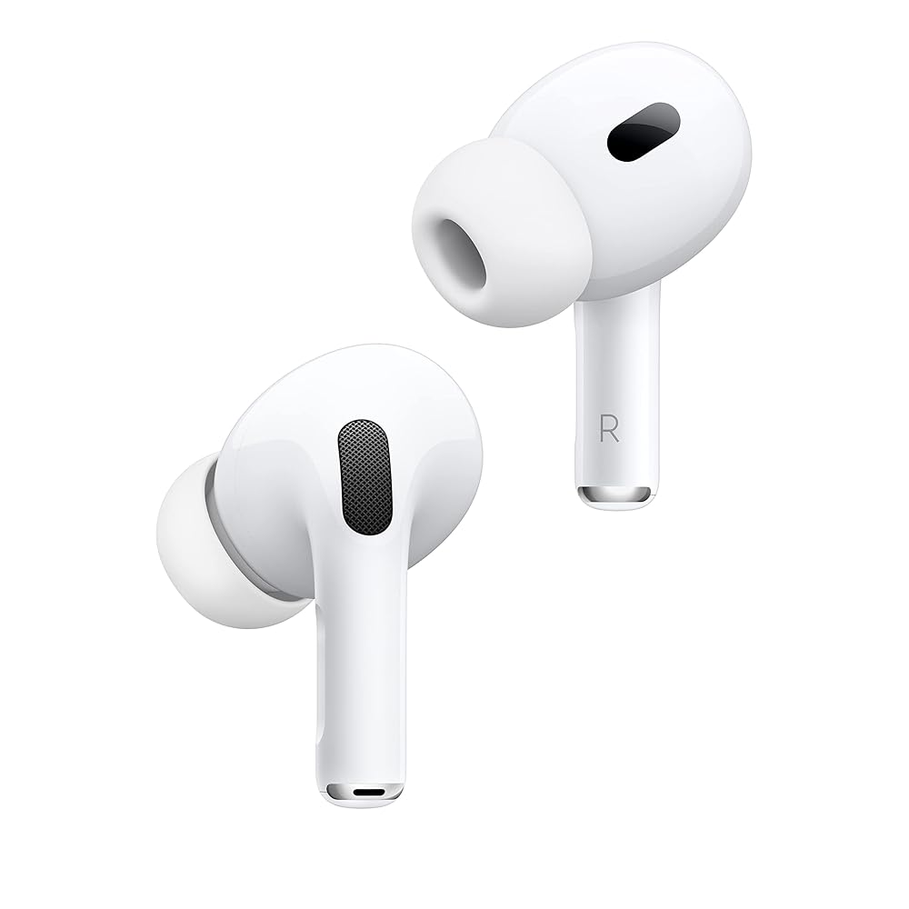 Apple AirPods Pro 2 Wireless Earbuds, Active Noise Cancellation, Hearing Aid Feature, Bluetooth Headphones, Transparency, Personalized Spatial Audio, High-Fidelity Sound, H2…