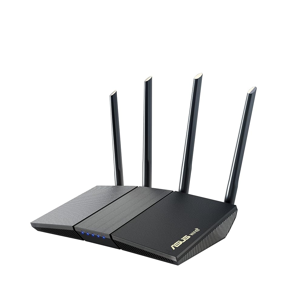 ASUS RT-AX1800S Dual Band WiFi 6 Extendable Router, Subscription-Free Network Security, Parental Control, Built-in VPN, AiMesh Compatible, Gaming & Streaming, Smart Home