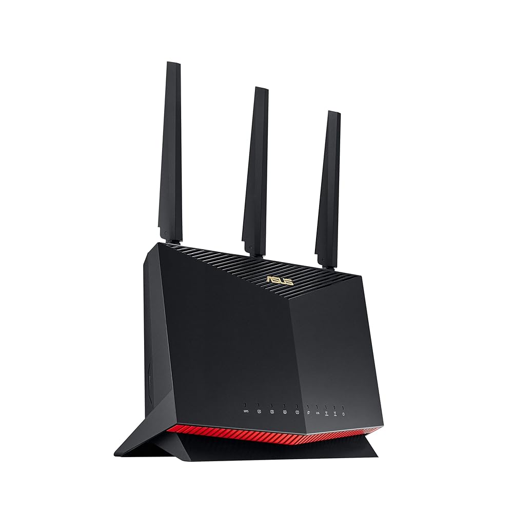 ASUS RT-AX86U Pro (AX5700) Dual Band WiFi 6 Extendable Gaming Router, 2.5G Port, Gaming Port, Mobile Game Mode, Port Forwarding, Subscription-free Network Security, VPN, AiMesh…