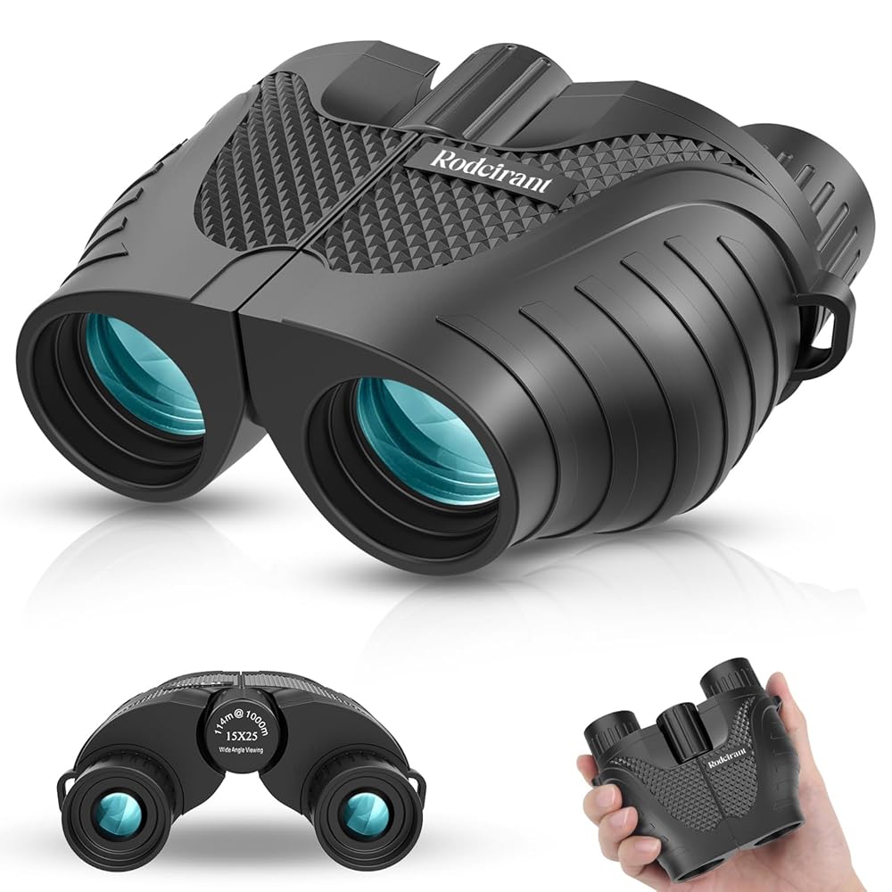 Binoculars 15×25 for Adults,Waterproof Binoculars with Low Light Night Vision, Durable & Clear Binoculars for Sightseeing,Concerts and Bird Watching