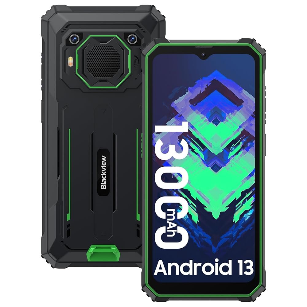 Blackview BV6200 Rugged Phones Unlocked 2024, Rugged Smart Phone 13000mAh 18W Charge, 6.56″ Android 13, 8GB+64GB/1TB Expand Rugged Phone, IP69K Waterproof, Three Card Slots, 4G…