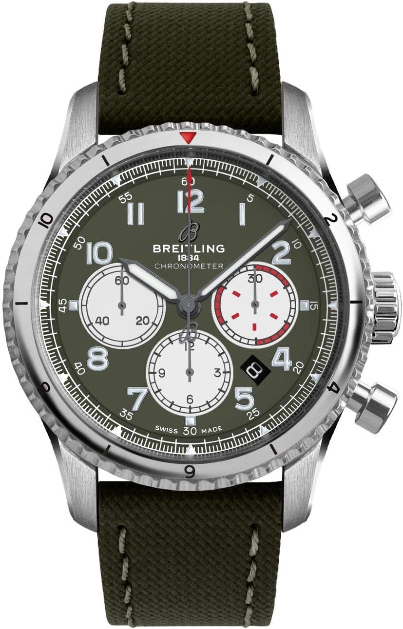 Breitling Aviator 8 Curtiss Warhawk Green Dial Men’s Watch AB01192A1L1X1