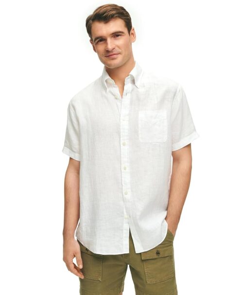 Brooks Brothers Men's Short Sleeve Button Down Sport Shirt