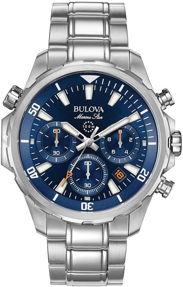 Bulova Men's Marine Star Series B Stainless Steel 6-Hand Chronograph Quartz Watch, 100M