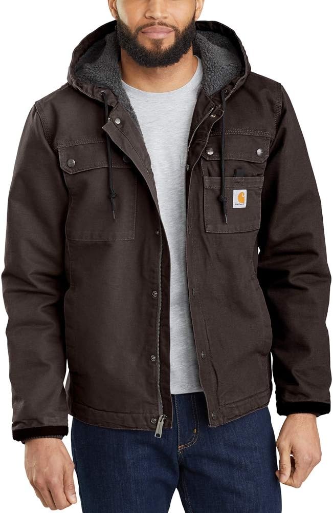 Carhartt Men’s Relaxed Fit Washed Duck Sherpa-Lined Utility Jacket