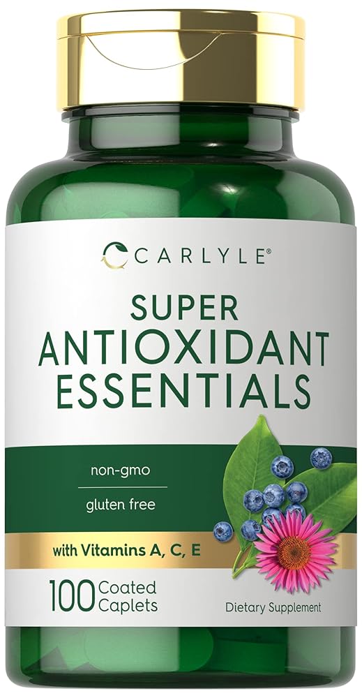 Carlyle Antioxidants Supplement | 100 Caplets | Nutritional Complex | Vitamin A, C, E | Non-GMO, Gluten Free Formula