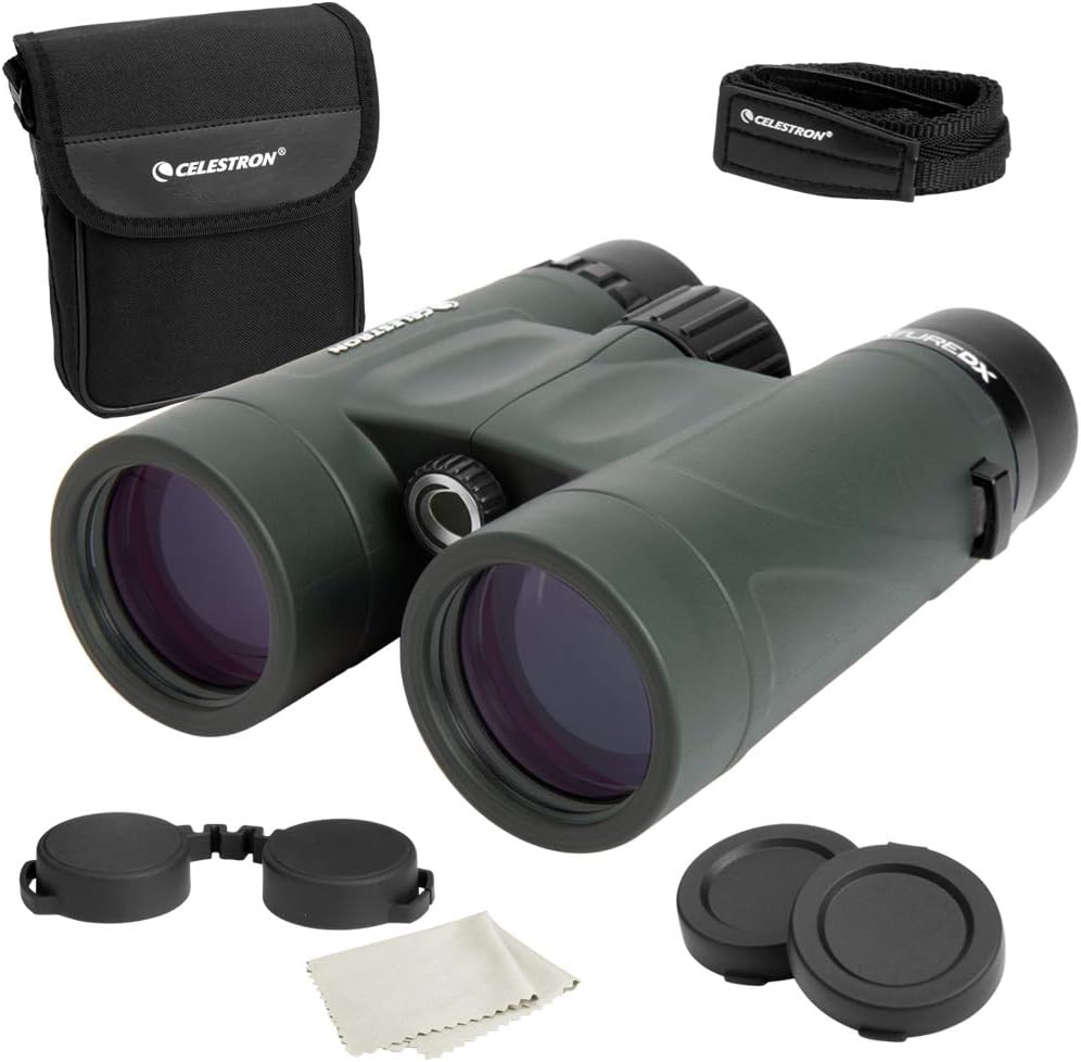 Celestron – Nature DX 8x42 Binoculars – Outdoor and Birding Binocular – Fully Multi-Coated with BaK-4 Prisms – Rubber Armored – Fog & Waterproof Binoculars – Top Pick Optics